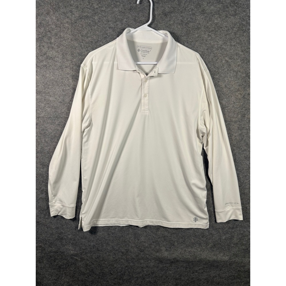 Coolibar Mens‎ UPF 50+ Sun Protection Long Sleeve Polo Shirt - Large